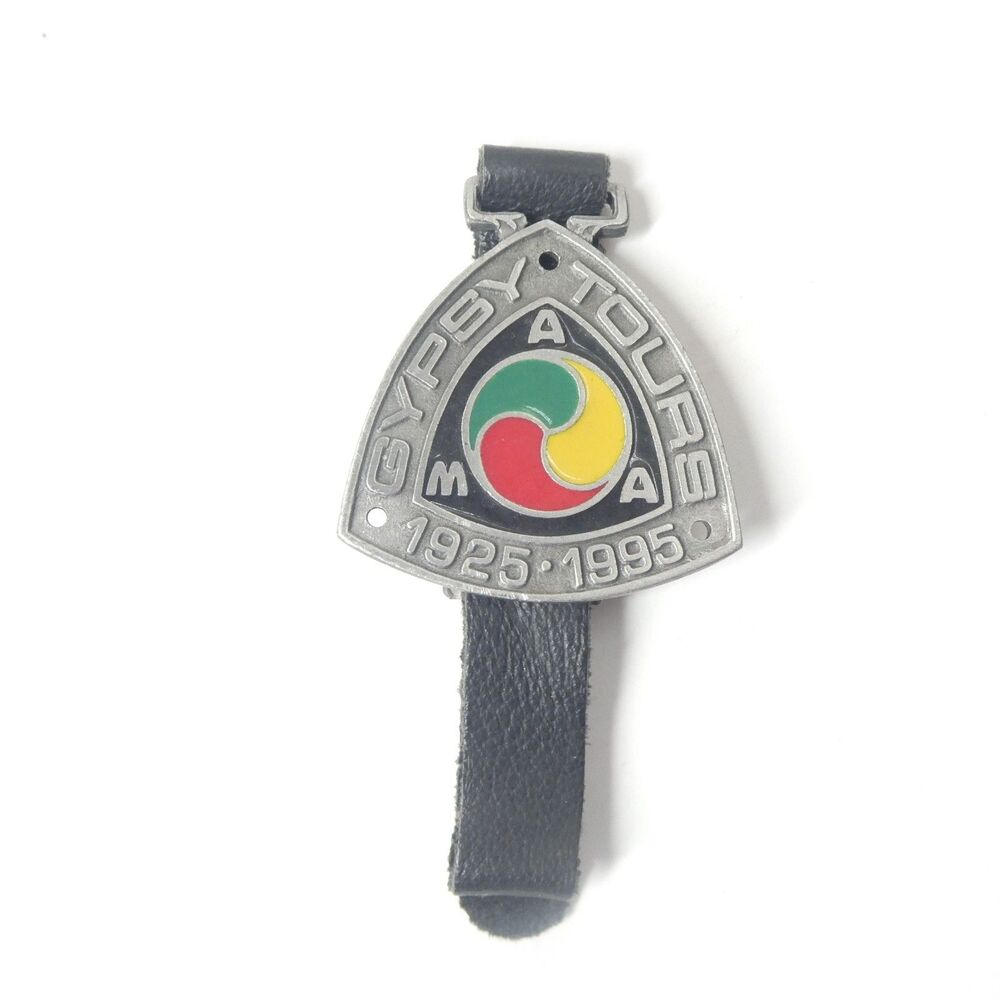 Gypsy Tours AMA Motorcycle 1925-1995 Enamel Key Ring Fob Keychain